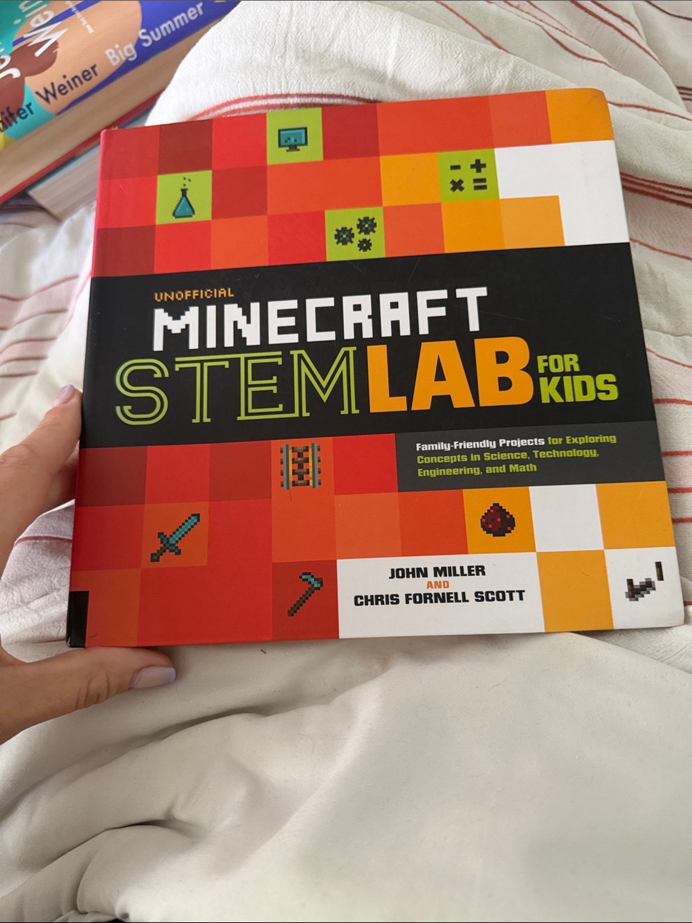 Minecraft STEM Lab for Kids — Bright Red & Orange Cover